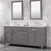 Jasper 72 In. W X 22 In. D Bath Vanity In Gray