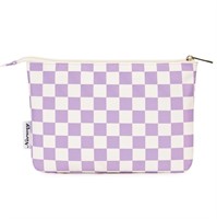 Narwey Small Makeup Bag (Purple Checkerboard)