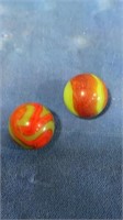 2 19/32” peltier dragon marbles mint condition