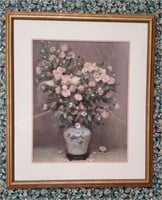 Floral Print Framed and Matted