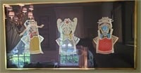 Framed Kubuki Characters