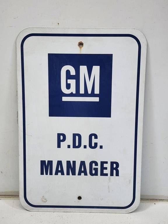 GM P.D.C Manager Parking Sign