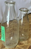 2 Antique Milk Bottles