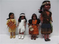 4 Indian dolls