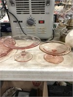 3 PC PINK DEPRESSION GLASS