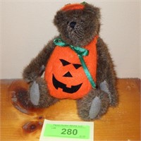 SMALL MOHAIR PUMPKIN BEAR