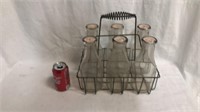 Milk carrier with 6 original bottles from the