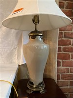 Ceramic Fluted Style Beige Table Lamp