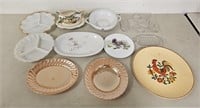 Quantity Dishes including Peach Luster Ware
