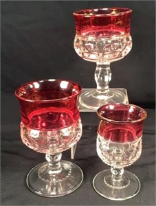 (3) King’s Crown Glasses