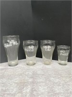 Vtg Coca-Cola Enjoy COKE Assorted Fountain Glasses