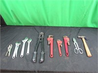 Pipe Wrench, Adjustuble Wrenches, Hammer,