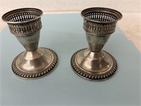 Sterling Silver Weighted Duchin Candlesticks