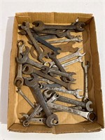 Flat of open end wrenches