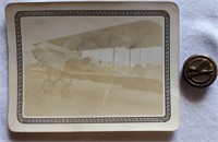 1916 WWI Brady TX U.S. Airplane Coat Button +Pic
