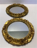 Florentia decorative mirror pair 7” diameter