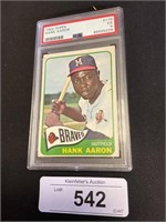 PSA Graded 1965 Topps Hank Aaron Baseball Card.