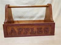 Wooden Apples Handled Crate