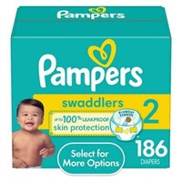 Pampers Swaddlers Size 2 Diapers  186 Ct