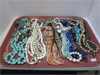 Assorted Costume Jewelry Beaded Necklaces.