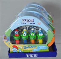 4pc PEZ Smurf Collector Sets NIP w/ Tray