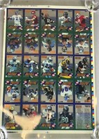 1994 Edge Boss EQII NFL Football Card Uncut Sheet