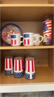 American flag glassware