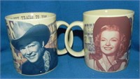 (2) Roy Rogers/Dale Evans Happy Trails Coffee Cups