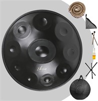 Handpan Drum  22-Inch D Minor 10-Note  Black