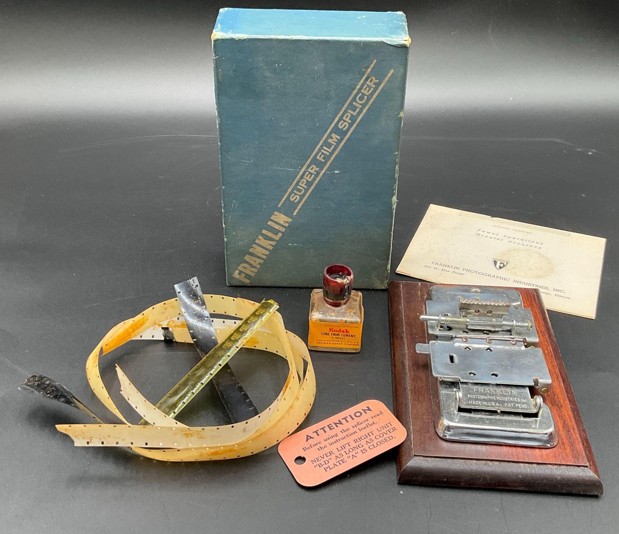 Franklin Film Splicer, Manual & Parts In Box