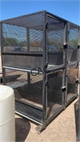 Metal 4 Compartment Rolling Crate