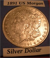 1891-US Morgan Silver Dollar