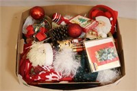 Large Box of  Christmas Mantel & Tree Decor