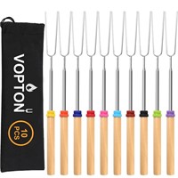 10 Pcs Marshmallow Roasting Sticks for Fire Pit