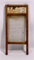 Doll washboard "Crystal" Made in USA on glass,