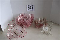 (15) Ruffled Plastic Bowls