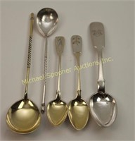 FIVE RUSSIAN SPOONS