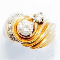 1/2+ Carat Diamond & 14k Yellow Gold Ring