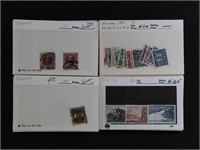 Norway & Denmark Stamps on dealer cards, mostly ca
