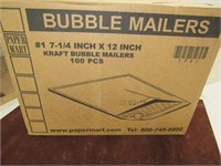 Case of 100 Bubble Mailers 7 1/4 x 12