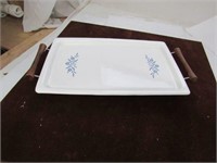 Corning Ware Tray & Stand Blue Cornflower