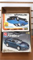 Lot of 2 Plastic Model Kits Firebird and Triumph