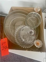 Box lot glass serving dishes