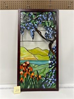 Vintage Tiffany Style Stained Glass Landscape