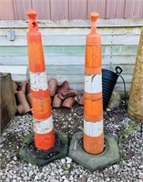 (2) 4ft high orange cones