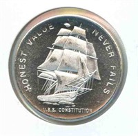 1 troy oz Silver Round - 1984 Liberty Mint U.S.S.