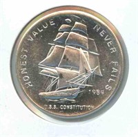 1 troy oz Silver Round - 1984 Liberty Mint U.S.S.
