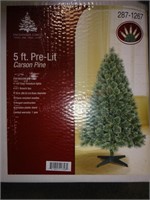 5-Foot Pre-Lit Carson Pine Christmas Tree