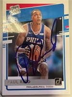 76ers Paul Reed Signed Card with COA