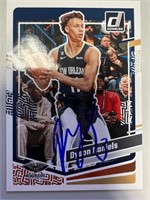 Pelicans Dyson Daniels Signed Card with COA